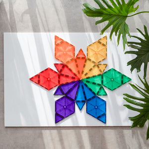 30 Piece Geometry Magnet Tiles - Rainbow