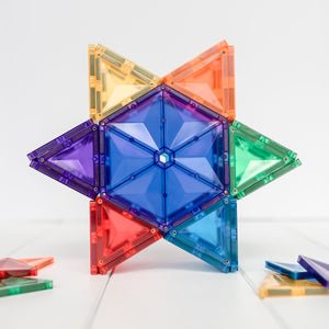 30 Piece Geometry Magnet Tiles - Rainbow