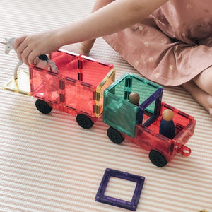 24 Piece Car Pack Magnet Tiles - Rainbow