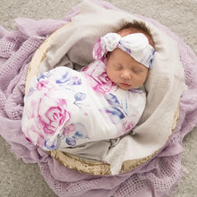 Load image into Gallery viewer, Jersey Wrap and Topknot Set (Cotton Blanket)

