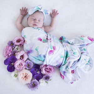Jersey Wrap and Topknot Set (Cotton Blanket)