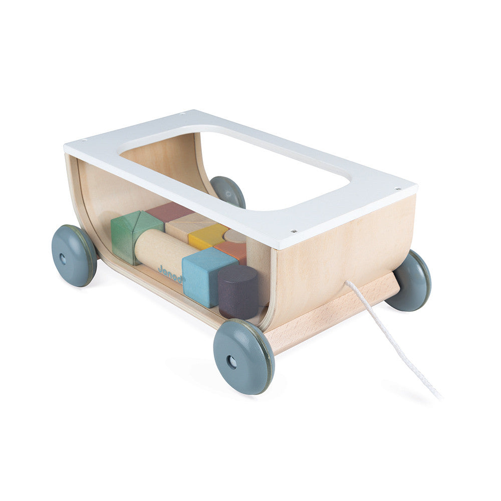 SWEET COCOON Cart with Blocks (Pull Cart)
